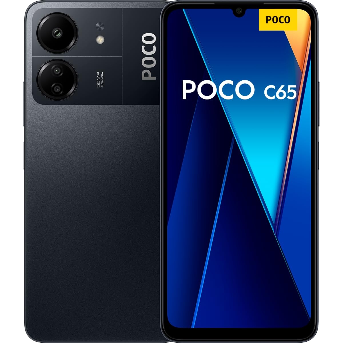 Xiaomi Poco C65 - Smartphone de 8+256GB, Pantalla de 6.74” 90Hz HD+, MediaTek Helio G85, Triple cámara 50MP+2MP+QVGA, 5000mAh, NFC, Negro (Versión ES)