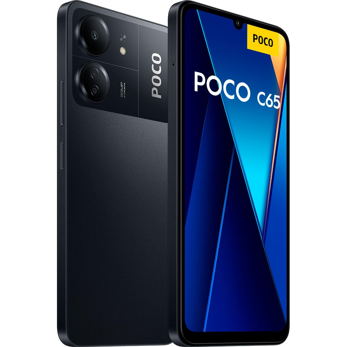 Xiaomi Poco C65 - Smartphone de 8+256GB, Pantalla de 6.74” 90Hz HD+, MediaTek Helio G85, Triple cámara 50MP+2MP+QVGA, 5000mAh, NFC, Negro (Versión ES)